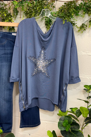 Milani Star Denim Blue Shirts & Tops Prospero