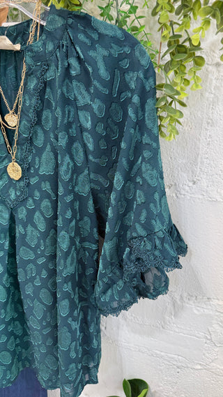 Murphy Top Teal by Umgee Shirts & Tops Umgee