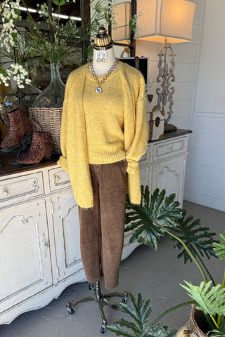 Gleeful Cardigan Set Honey Sweater Pol Clothing