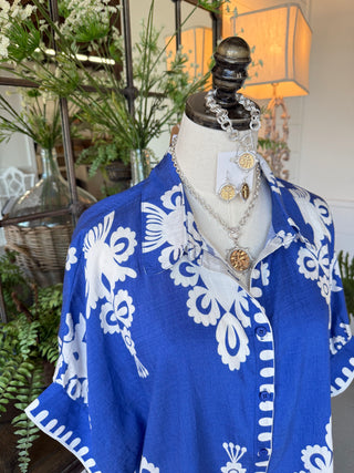 Madrid Cobalt by Umgee Shirts & Tops Umgee