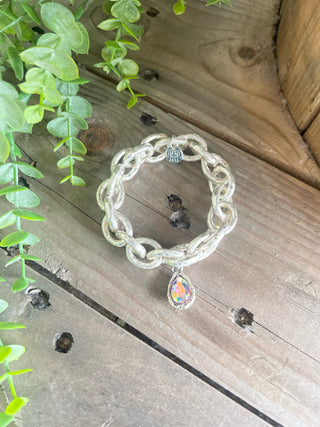 Shackled Bracelet Silver by Pink Panache Bracelets Pink Panache