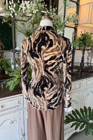 Encounters Top Brown by Umgee Shirts & Tops Umgee