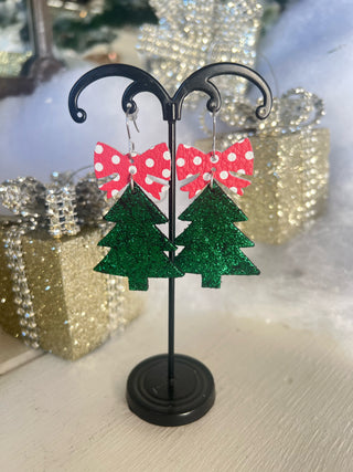 Tree Trim Earrings Green Earrings Bleu Olive Designs