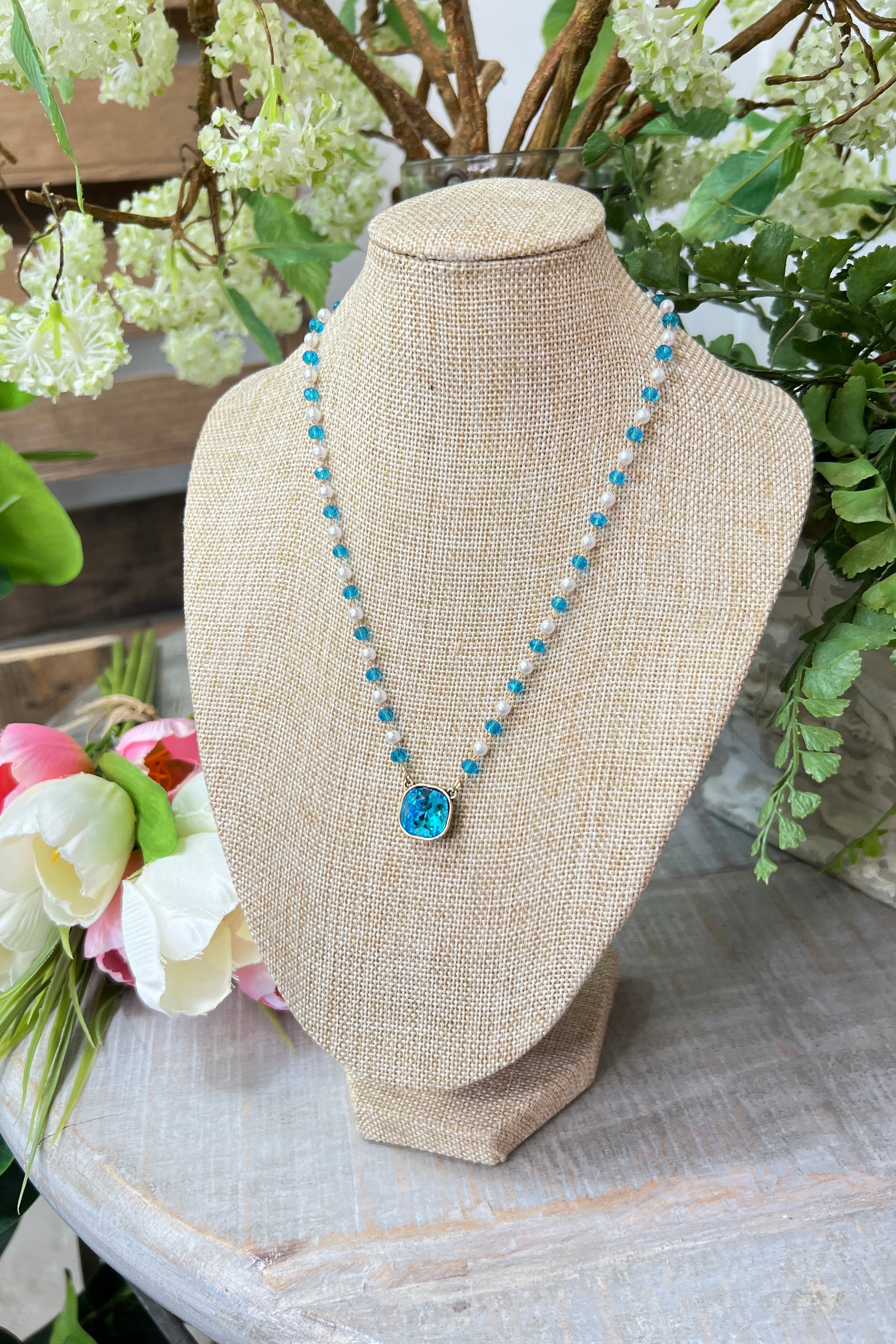 Dainty Necklace  Western Elite Turquoise/Gold  