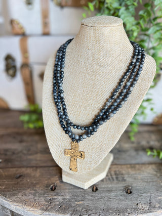 Access Necklace Grey Necklaces SM Style