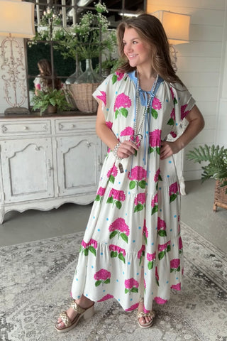 Isabella Long Dress Ecru by Umgee Dresses Umgee