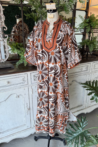 Marley Midi Dress Brown Mix by Umgee