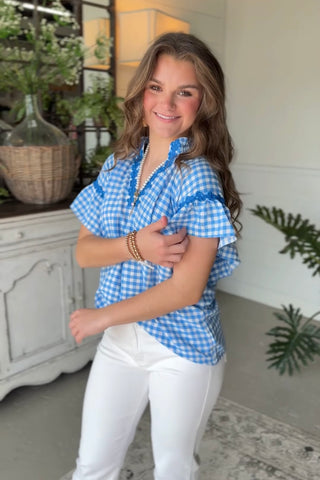 Laurie Top Blue by Umgee Shirts & Tops Umgee