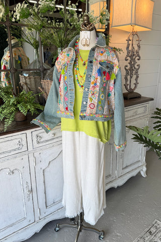 Color Burst Jacket Denim by POL Clothing