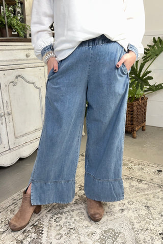 Piper Pants Lt Denim by Umgee