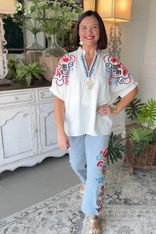 Summer Days Top Cream by Umgee Shirts & Tops Umgee