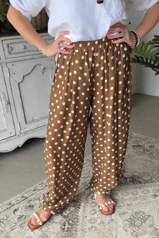 Continental Pants Mocha Pants Acqua & Limone