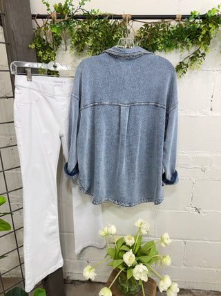 Bennett Top Lt Denim Shirts & Tops Be Cool