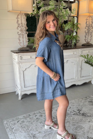 Deja Blue Dress Dk Denim