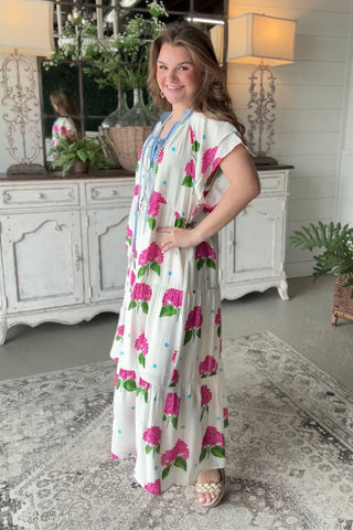 Isabella Long Dress Ecru by Umgee Dresses Umgee