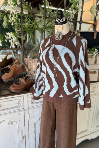 Commotion Sweater Brown Sky by Entro