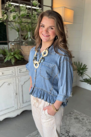 Vance Top Denim by Eesome Shirts & Tops eesome