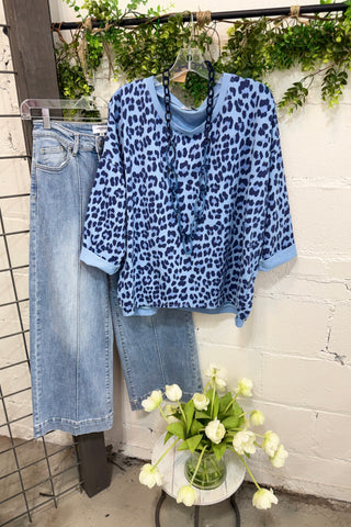 Lyric Cheetah Blue Shirts & Tops Hope