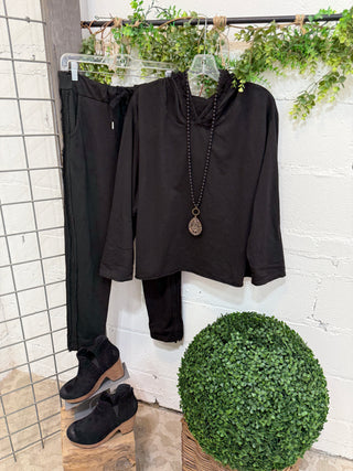 Britney Hoodie Black Shirts & Tops Sunflower