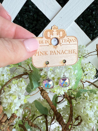 Options Earrings AB/Silver Earrings Pink Panache