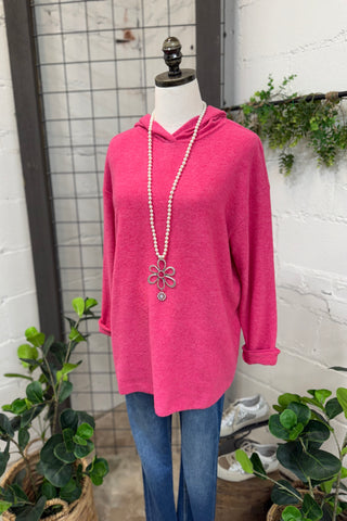 Fuzzy Wuzzy Hoodie Deep Sky Shirts & Tops Zenana