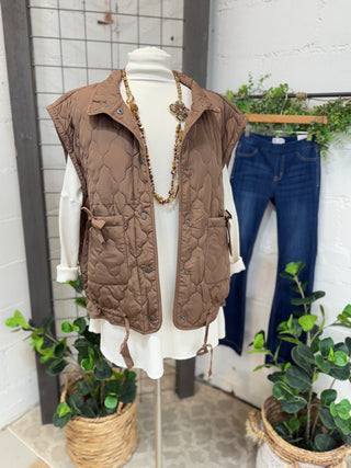 In The Moment Vest Brown Vest Blu Pepper