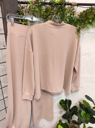 Pose Pant Set Beige Top & Pant Set Zenana