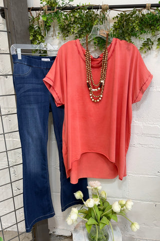 Adore Top Coral Yolly