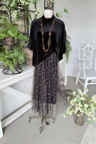 Total Elegance Black by Umgee Shirts & Tops Umgee