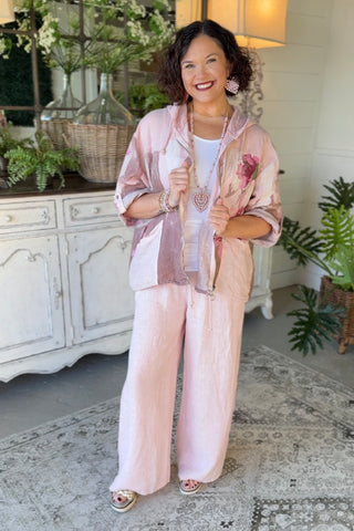 Tessie Linen Jacket Blush Jacket Prospero