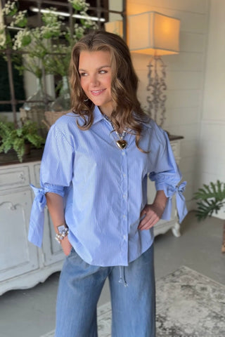 Juanita Top Blue Shirts & Tops Vine & Love