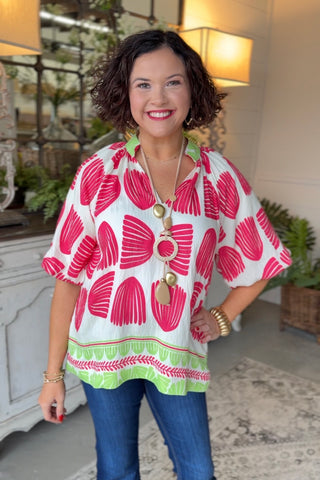 Shelly Top Pink by Umgee Shirts & Tops Umgee