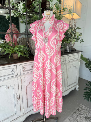 Maria Midi Dress Peony by Umgee