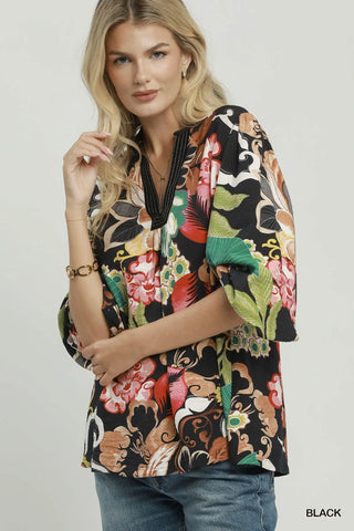 Wilson Top Black by Umgee Shirts & Tops Umgee