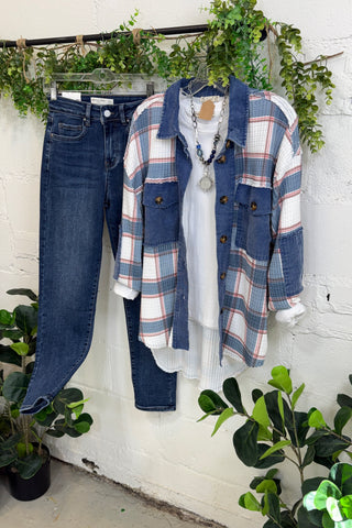 Dayshift Shacket Denim by Easel