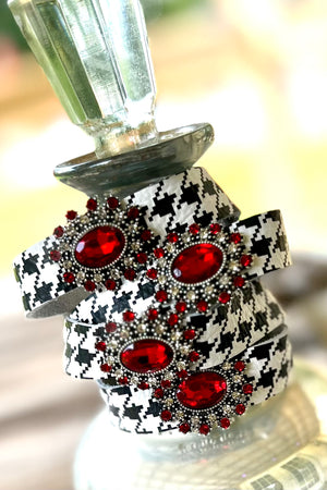 Crimson And Bling Bracelet