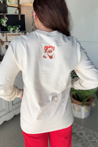 Santa Glam Tee Natural