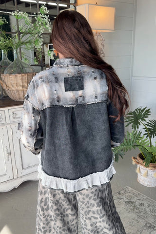 Lucky Break Shacket Black by POL