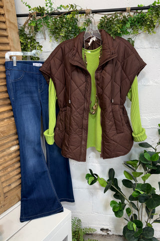 Cool Change Vest Brown Puff Vest Original USA