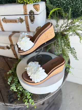 Wildflower Wedge Sandals Black by Corky’s Sandal Corky's Footwear