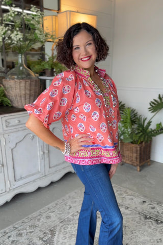 Jayla Top Coral by Umgee Shirts & Tops Umgee