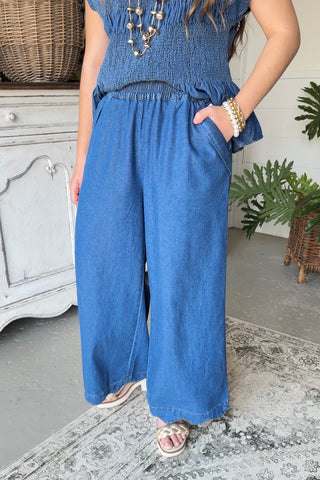 Kristen Pants Denim by Umgee Pants Umgee