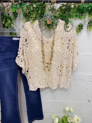 Chapman Top Beige Sweater Original USA