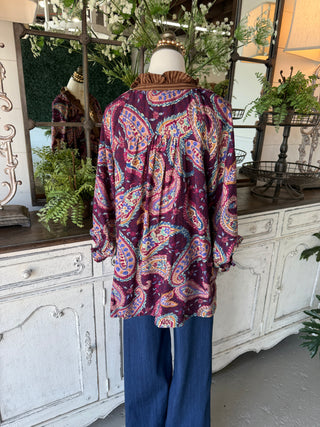 Jennifer Top Plum by Umgee Shirts & Tops Umgee