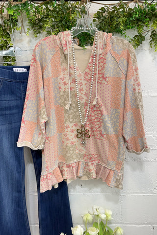 Countryside Top Khaki by Easel Shirts & Tops Easel