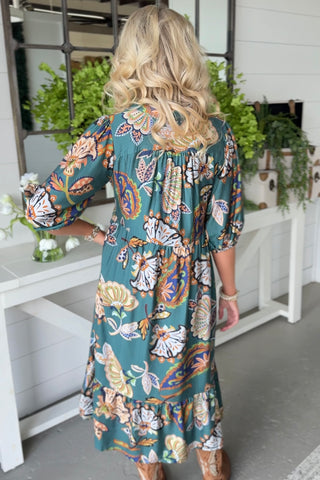 Flourish Dress Teal RESTOCK Soon Dresses Umgee