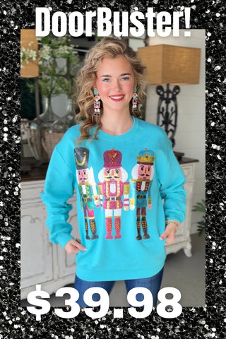 Festive Soldiers Scuba Sweatshirt Bling A GoGo