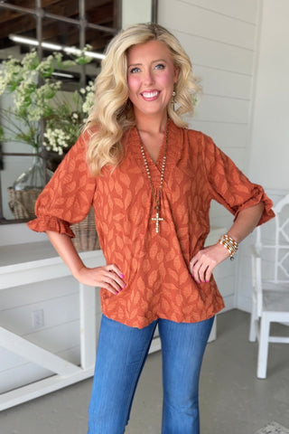 Seasons Change Rust by Umgee Shirts & Tops Umgee