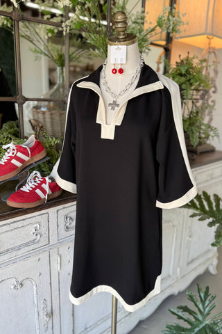 Rachel Dress Black/Ivory