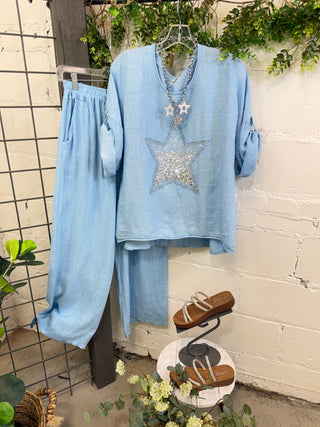 Lone Star Top Blue Shirts & Tops Sole Luna